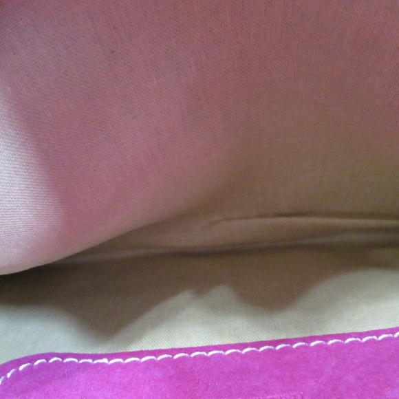 Maurizio Pink Suede Envelope Bag NWOT - Picture 6 of 7